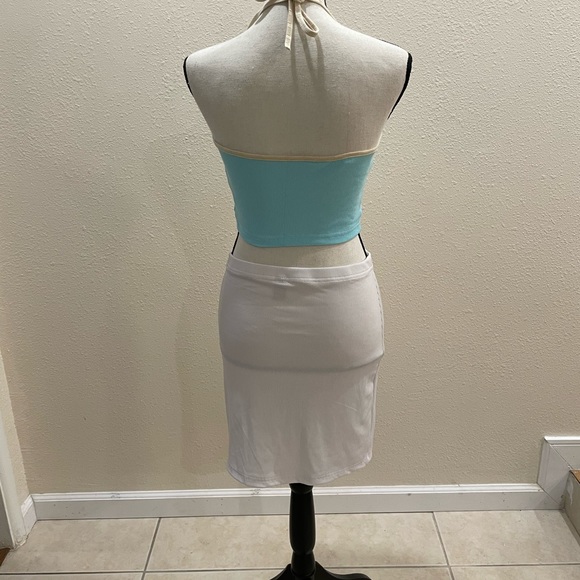 SHEIN Tie Front Backless Cami Tank Top & Mini Skirt - Picture 4 of 4